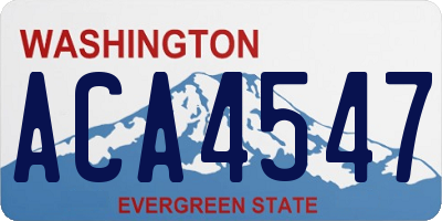WA license plate ACA4547