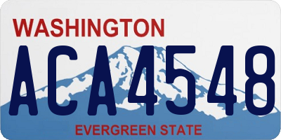 WA license plate ACA4548