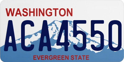 WA license plate ACA4550