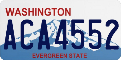 WA license plate ACA4552