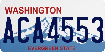 WA license plate ACA4553
