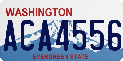 WA license plate ACA4556
