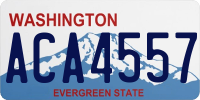WA license plate ACA4557
