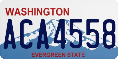 WA license plate ACA4558