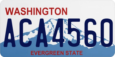 WA license plate ACA4560