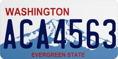 WA license plate ACA4563