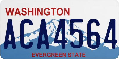 WA license plate ACA4564