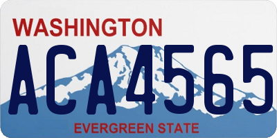 WA license plate ACA4565