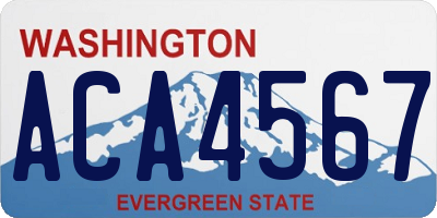 WA license plate ACA4567