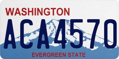 WA license plate ACA4570