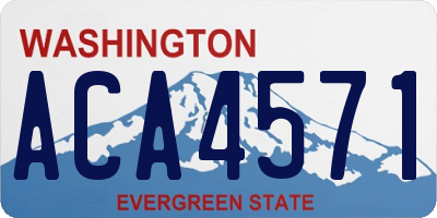WA license plate ACA4571