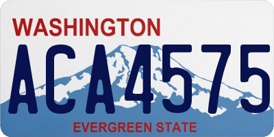 WA license plate ACA4575