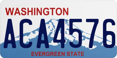 WA license plate ACA4576