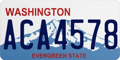 WA license plate ACA4578