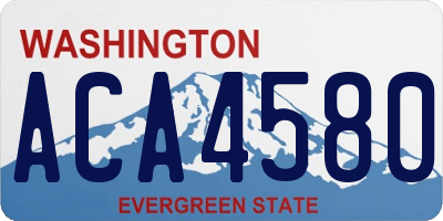 WA license plate ACA4580