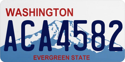WA license plate ACA4582