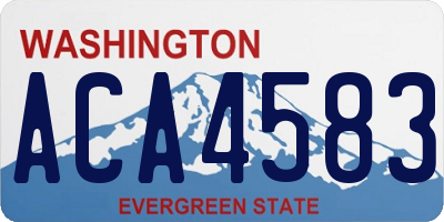 WA license plate ACA4583