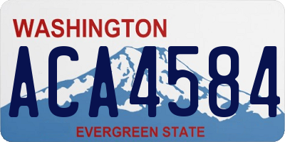 WA license plate ACA4584