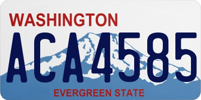 WA license plate ACA4585