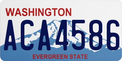 WA license plate ACA4586
