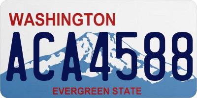 WA license plate ACA4588