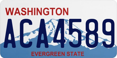 WA license plate ACA4589