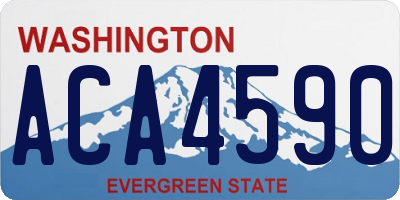 WA license plate ACA4590