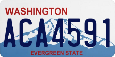 WA license plate ACA4591