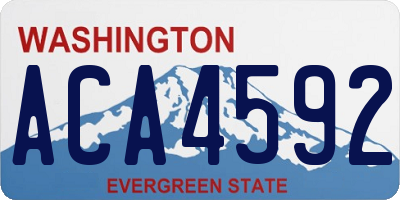 WA license plate ACA4592