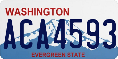 WA license plate ACA4593