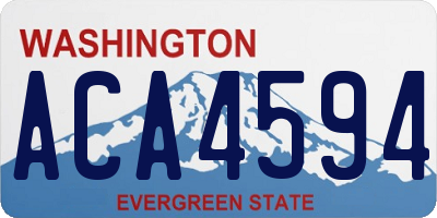 WA license plate ACA4594