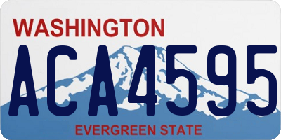 WA license plate ACA4595