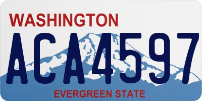 WA license plate ACA4597