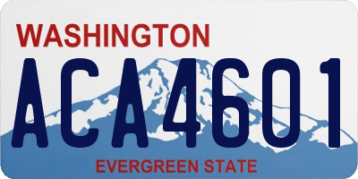 WA license plate ACA4601