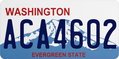 WA license plate ACA4602