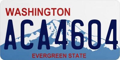 WA license plate ACA4604