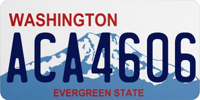 WA license plate ACA4606