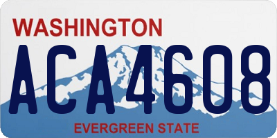 WA license plate ACA4608