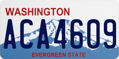 WA license plate ACA4609