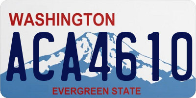 WA license plate ACA4610