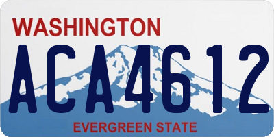 WA license plate ACA4612