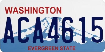 WA license plate ACA4615