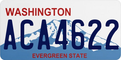WA license plate ACA4622