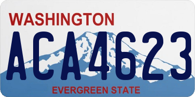 WA license plate ACA4623