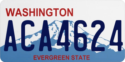 WA license plate ACA4624