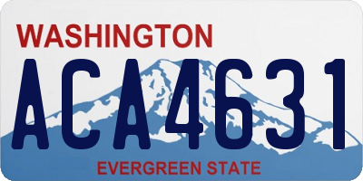 WA license plate ACA4631