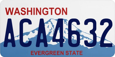 WA license plate ACA4632