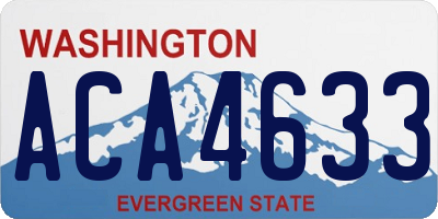 WA license plate ACA4633