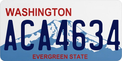 WA license plate ACA4634