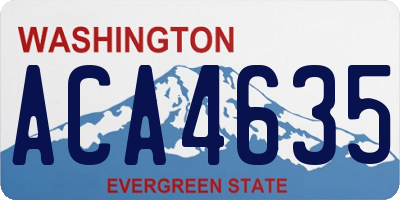 WA license plate ACA4635